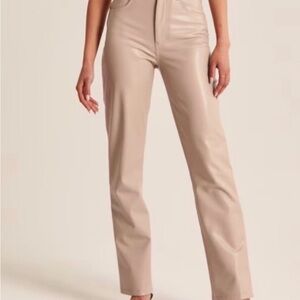 Abercrombie & Fitch 90’s Straight High Rise Leather Pants